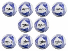 Mitre Impel Training Ball 10 Pack White Blue Black Size 5
